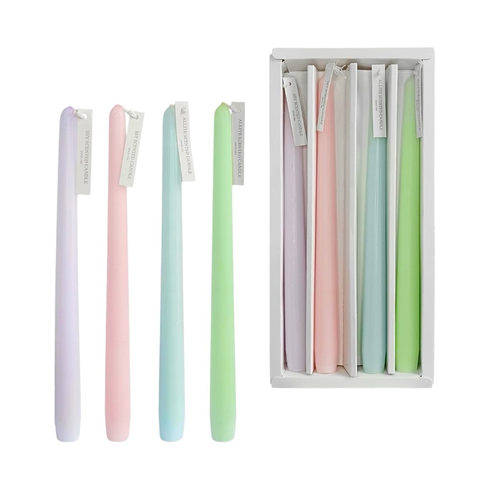 ✨BNWT - Handmade Taper Candles Unscented 10” Long Candlesticks - set of 4✨
